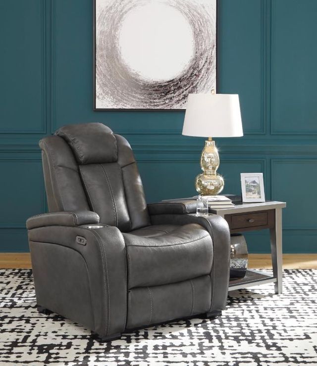 Signature Design by Ashley® Turbulance 3 Piece Quarry Home Power Reclining Theater Seating Set-2
