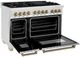 ZLINE Autograph Edition 48" Satin Stainless Steel Pro-Style Dual Fuel Range with Two Electric Ovens and Champagne Bronze Accents-4