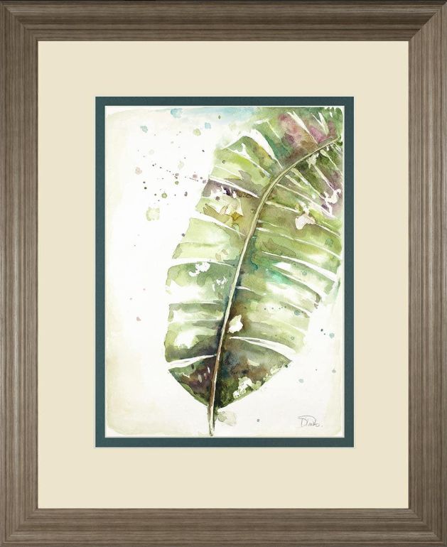 Classy Living Patricia PintoWatercolor Plantain Leaves Il Wall Art-0
