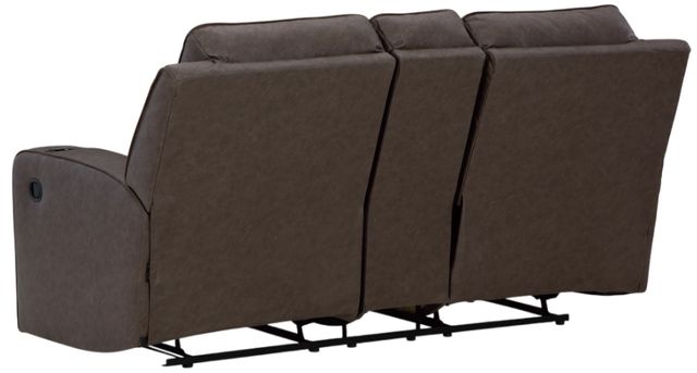 Signature Design by Ashley® Lavenhorne Umber Manual Reclining Loveseat with Console-4