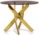 Korson Furniture Katie Smoke Glass Top End Table with Brass Base-0