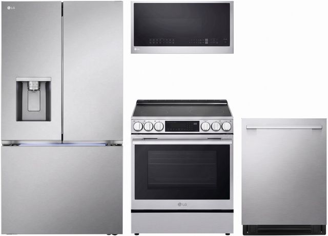 LG 4 Piece PrintProof™ Stainless Steel Electric Kitchen Package-0