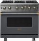 Viking® 5 Series 36" Cast Black Pro Style Gas Range-0