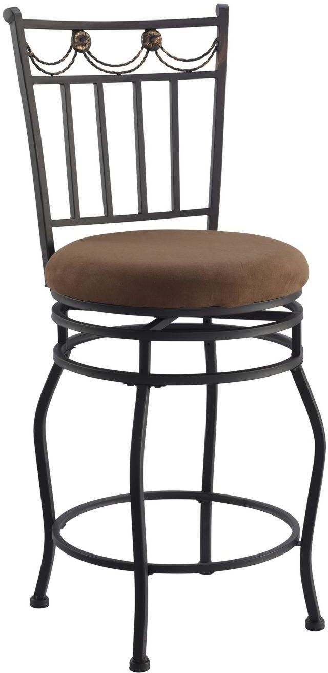 Linon Swag Brown Counter Stool-0