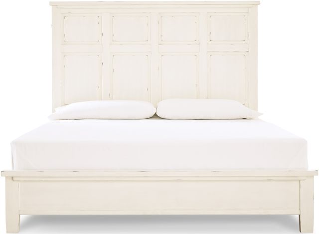 Signature Design by Ashley® Braunter Aged White King Panel Bed-2
