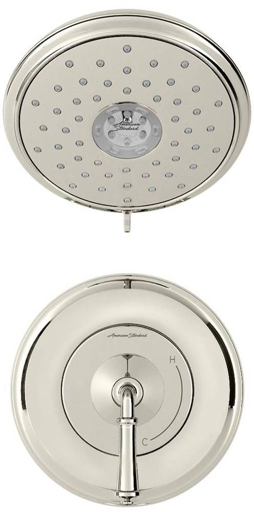 American Standard Delancey® Polished Nickel Shower Only Trim Kit with Water-Saving 4-Function Showerhead and Lever Handle-1