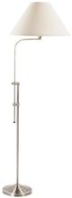 Cal® Lighting & Accessories Brushed Steel/White Floor Lamp-0