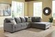 Benchcraft® Dalhart 2-Piece Charcoal Right-Arm Facing Sofa Sectional and Chaise-2