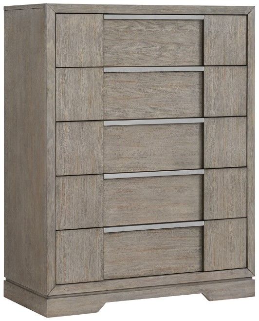 Elements International Kelis Gray 5-Drawer Chest-0