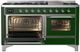 Ilve® Majestic III 60" Emerald Green Pro Style Dual Fuel Natural Gas Range with Triple Glass Door and Chrome Trim-2