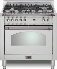 LOFRA® Dolcevita 36" Stainless Steel Pro Style Dual Fuel Range
