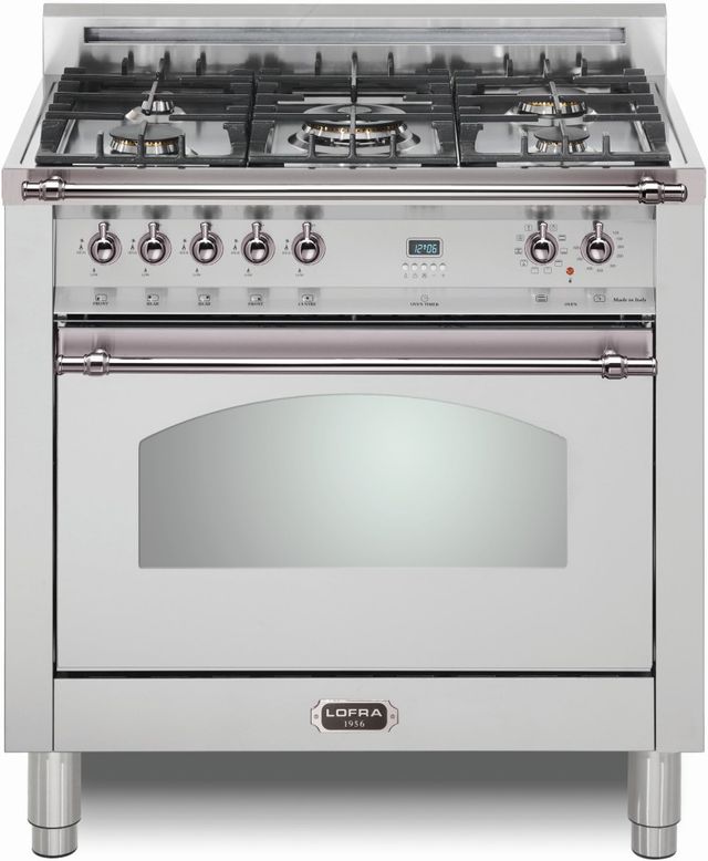 LOFRA® Dolcevita 36" Stainless Steel Pro Style Dual Fuel Range-0
