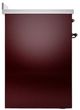 Ilve® Nostalgie II Noblesse 30'' Burgundy Pro Style Induction Range with Burnished Trim-2