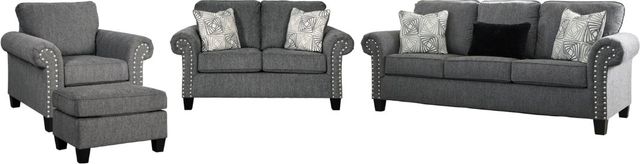 Benchcraft® Agleno 4-Piece Charcoal Living Room Seating Set-0