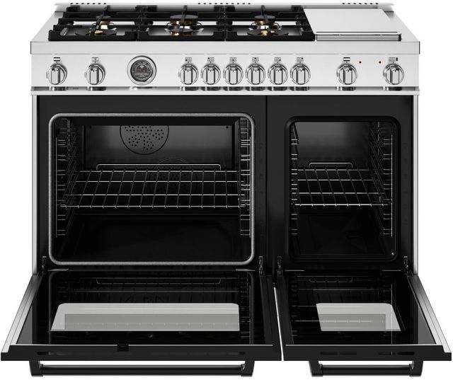 Bertazzoni Master Series 48" Fingerprint Resistant Stainless Steel Pro Style Dual Fuel Range-1