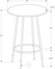 Monarch Specialties Inc. 30" Dia Espresso Marble Look Bar Table with Coffee Metal Base -2