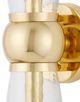 Currey & Company Byford Brass/Clear Bath Wall Sconce-3