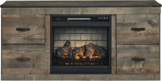 Signature Design by Ashley® Trinell 3-Piece Brown Entertainment Center with Electric Fireplace-1
