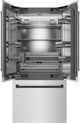 ZLINE Autograph Edition 36"19.6 Cu. Ft. Satin Stainless Steel Built-In French Door Refrigerator with Matte Black Accents-2