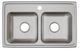 Elkay Lustertone® Classic Lustrous Satin 29" x 18" x 7" 2-Hole Equal Double Bowl Drop-in ADA Sink-1