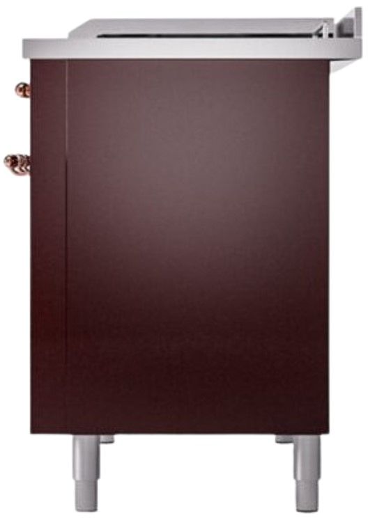 Ilve® Nostalgie II Series 48" Burgundy Pro Style Dual Fuel Range-2
