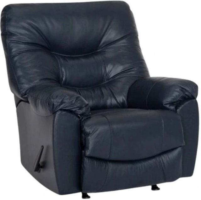 Franklin™ Trilogy Federica Navy Leather Manual Recliner-0