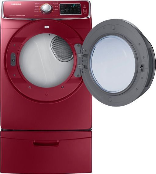 Samsung 5400 Series 7.5 Cu. Ft. Merlot Front Load Gas Dryer-3