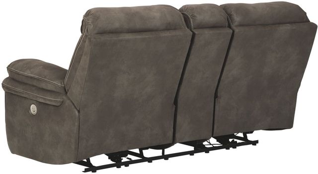 Benchcraft® Trementon Graphite Power Reclining Loveseat with Console-3