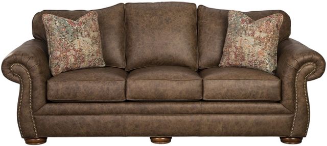 Craftmaster® Customizable CM Leather Three Cushion Leather Sofa-2
