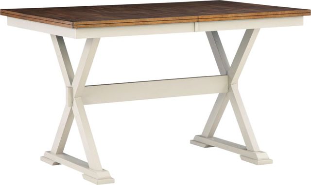 Signature Design by Ashley® Jendanton Brown Counter Table with Antique White Base-0