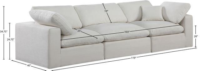 Meridian Furniture Comfy 3-Piece Cream Modular Sectional-4
