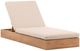Dovetail Furniture Darlene Natural/Sand Fabric/Wooden Outdoor Chaise-0