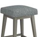 HH2 Home Uniquely Yours Graphite/Gray Wash Square Backless Adjustable Swivel Stool-4