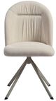 Armen Living Hallie Cream/Light Champagne Swivel Dining Side Chair-1