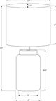 Monarch Specialties Inc. Taupe Resin/Ivory Shade Table Lamp -1