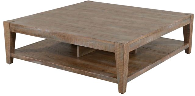 Sunny Designs™ Durango Weathered Square Brown Cocktail Table-0