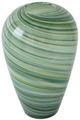A & B Home Green Tall Swirling Glass Vase-1