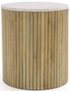 VIG Furniture Modrest Beige/White Round End Table-0
