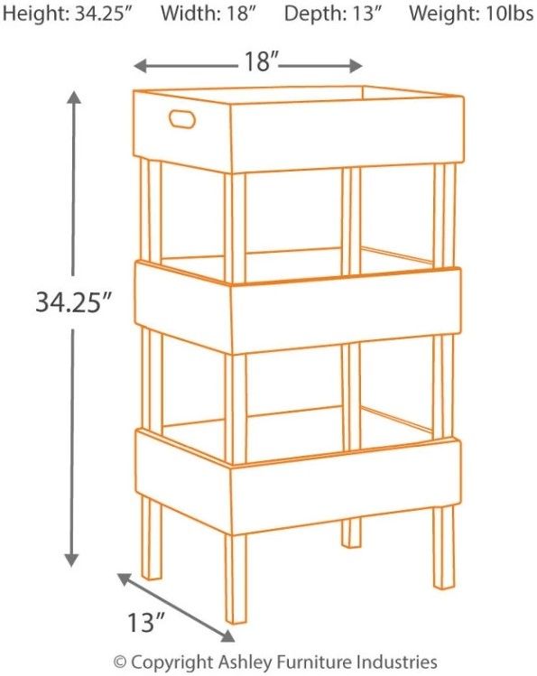 Signature Design by Ashley® Yulton Antiqued White Storage Shelf-1