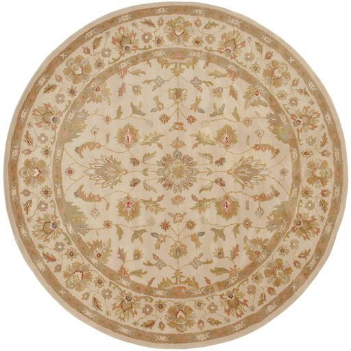 Surya Crowne Beige 8' Round Area Rug-0