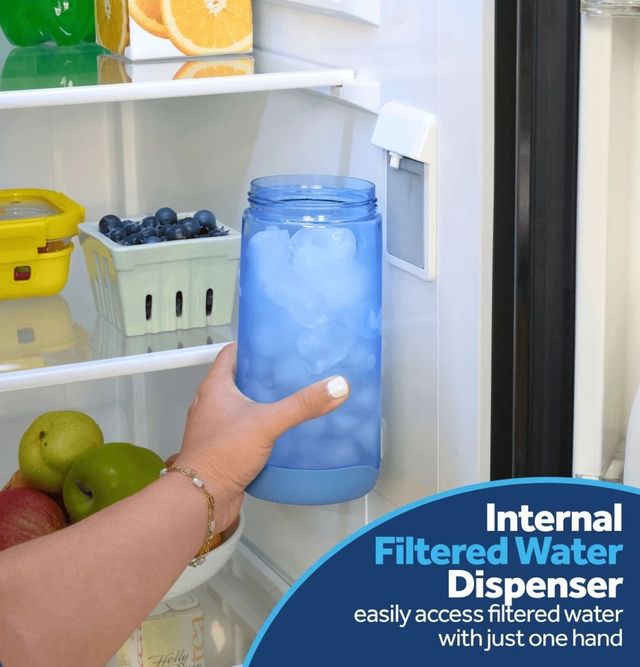 GE® 36" 24.2 Cu. Ft. Fingerprint Resistant Stainless Steel Counter Depth Side-By-Side Refrigerator with Internal Dispenser and In-Door Icemaker-3