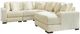 Signature Design by Ashley® Lindyn 5-Piece Ivory Right-Arm Facing Sectional and Chaise-0