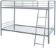 Coaster® Carson Glossy Silver Metal Twin Over Twin Bunk Bed-3