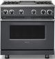 Viking® 7 Series 36" Cast Black Pro Style Natural Gas Range with 12" Reversible Griddle-2
