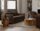 International Furniture Direct Balam Brown Loveseat-3