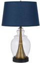 Cal® Lighting & Accessories Cupola Antique Brass/Blue Table Lamp-0
