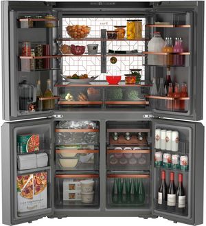 Café 36 in. 28.3 Cu. Ft. Platinum Glass French Door Refrigerator