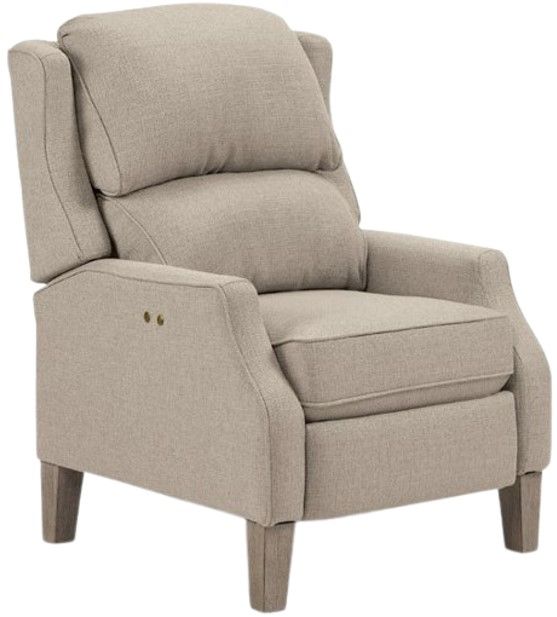 Best® Home Furnishings Customizable Pauley I Manual High Leg Recliner with Honey Birch Legs-0