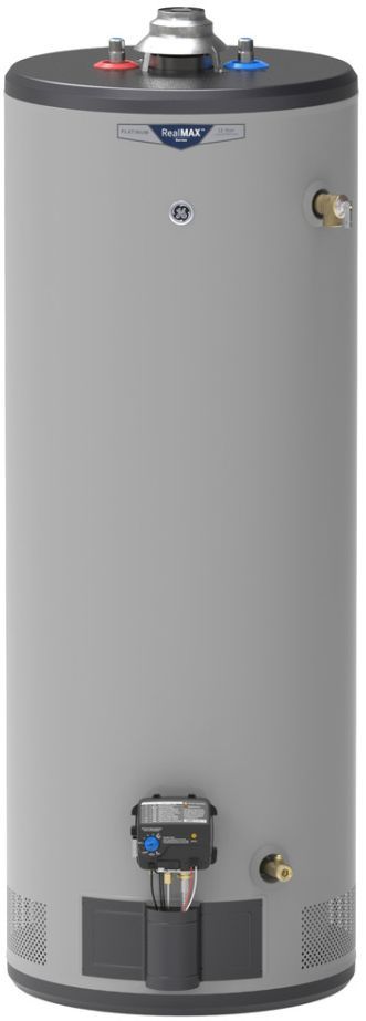 GE RealMAX® Platinum 50 Gallon Tall Liquid Propane Atmospheric Water Heater-0