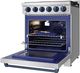 Thor Kitchen Gordon Ramsay Collection 30" Stainless Steel Pro Style Liquid Propane Range with Precision Knob Control in Blue Trim-4